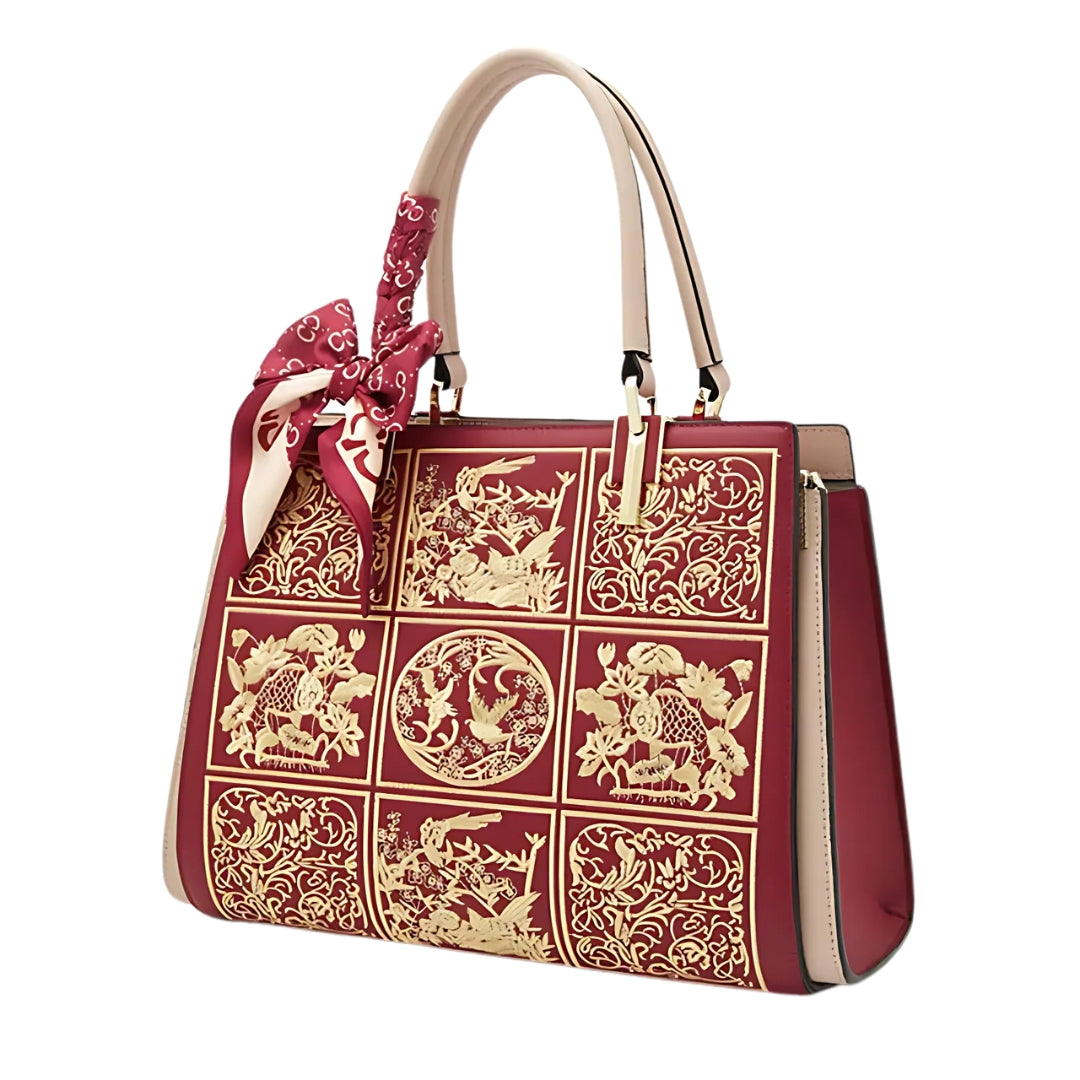 sylvia™ – einzigartige bestickte Umhängetasche mit Taschen