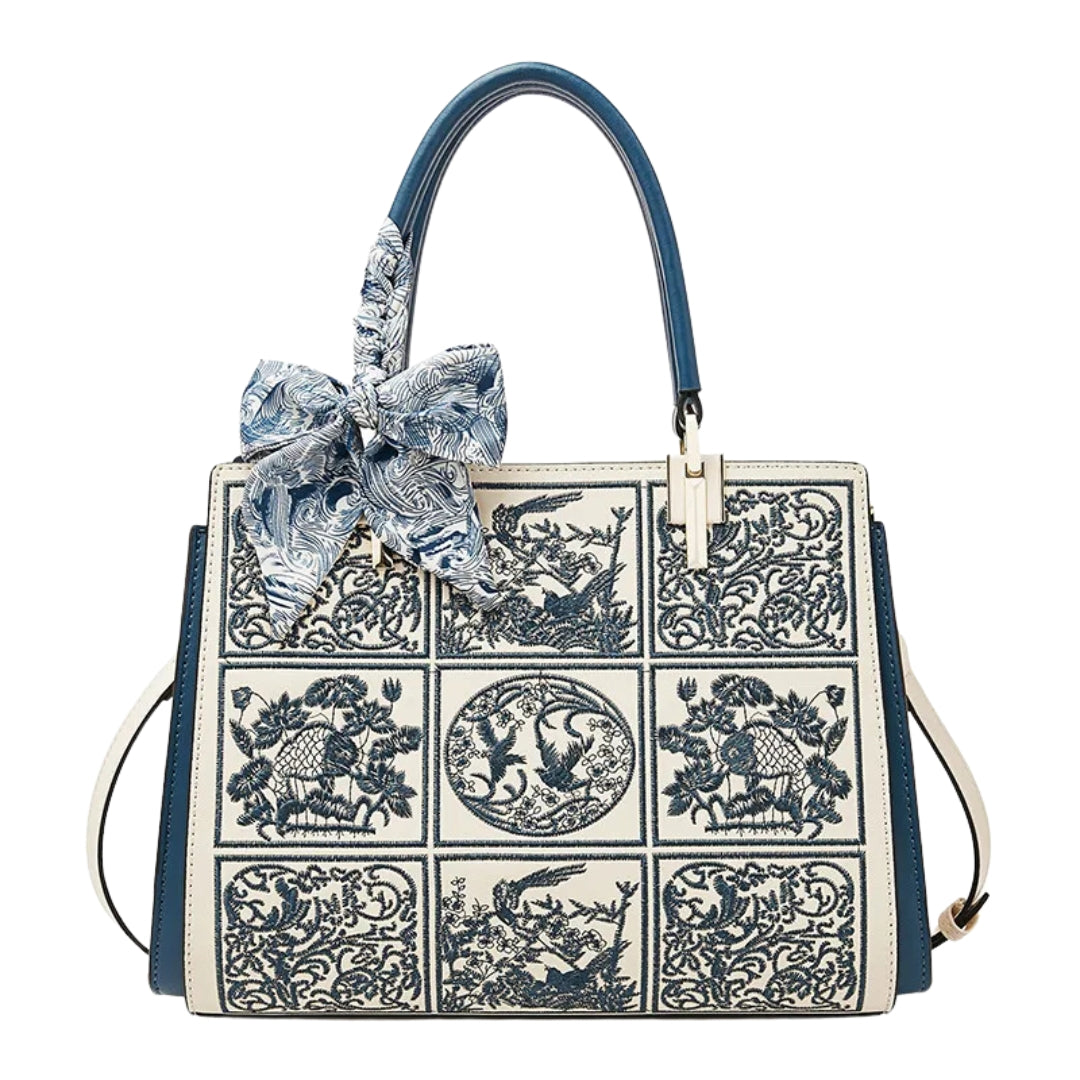sylvia™ – einzigartige bestickte Umhängetasche mit Taschen