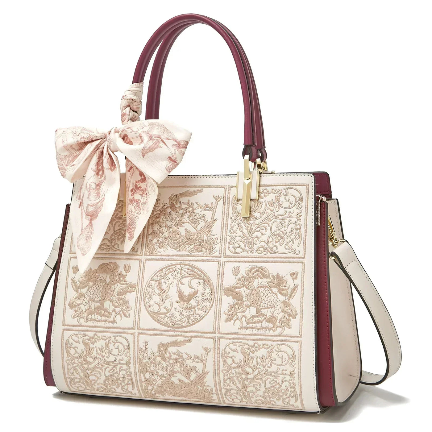 sylvia™ – einzigartige bestickte Umhängetasche mit Taschen
